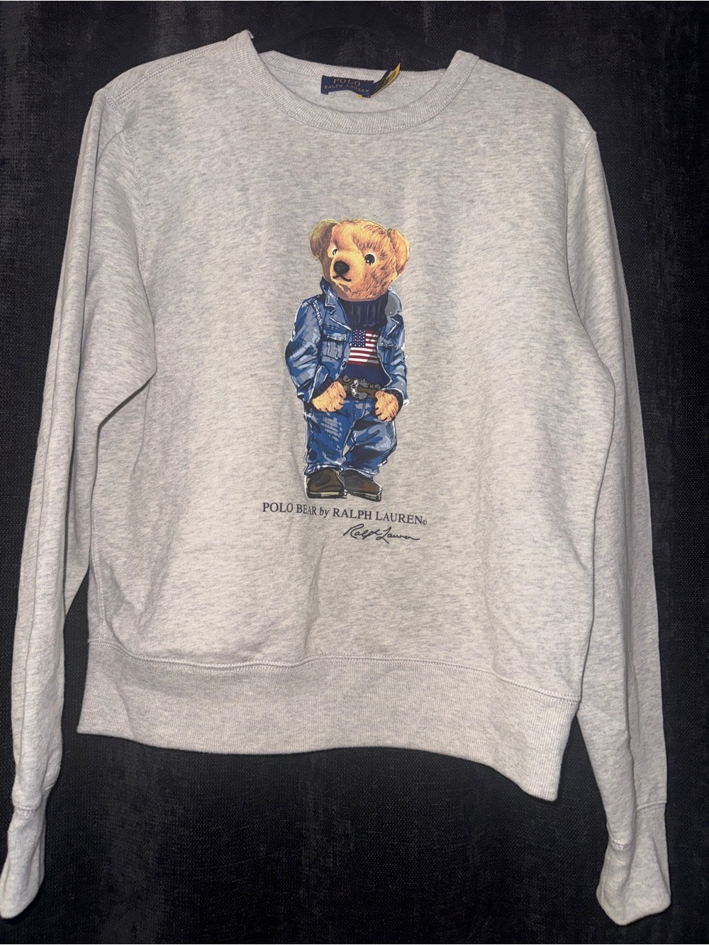 Polo by Ralph Lauren Grey Bear Graphic Sweatshirt S
